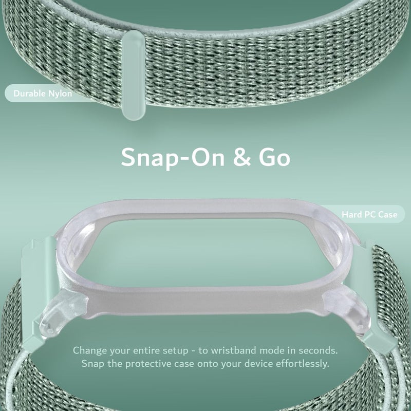 TUDIA غطاء كمبيوتر Snap On مع حزام معصم نايلون قابل للتعديل متوافق مع مسجل الصوت الذكي PLAUD NotePin [للمعاصم من 5.5" إلى 8.7"] حزام خفيف الوزن مريح وإكسسوارات آمنة - Image 4